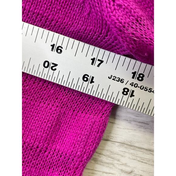 Ann Taylor Sweater Size S Womens Fuchsia Long Sleeve Lightweight Cotton - Picture 6 of 8